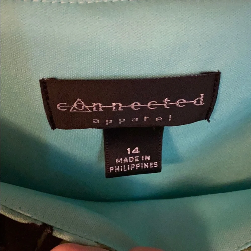 connected apparel Mint Palm-Print Sheath Dress - Picture 2 of 5